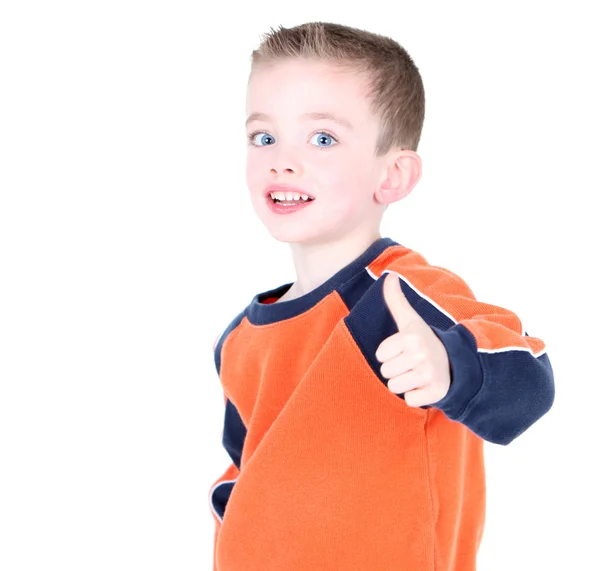 Cute boy giving thumbs up! — Stock Photo, Image