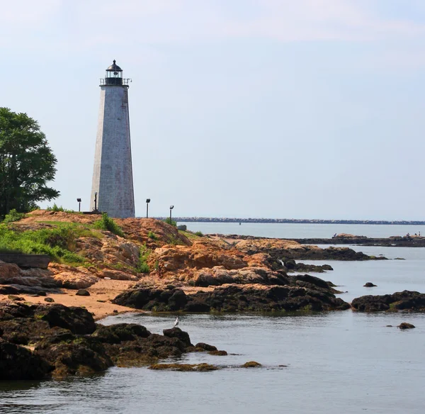 stock image Five Mile Point lighthouse on the coast