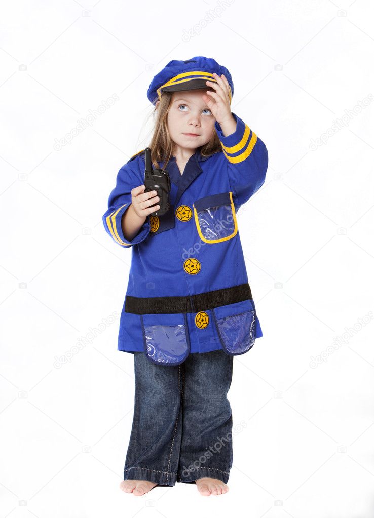 Little Girl in Police Costume