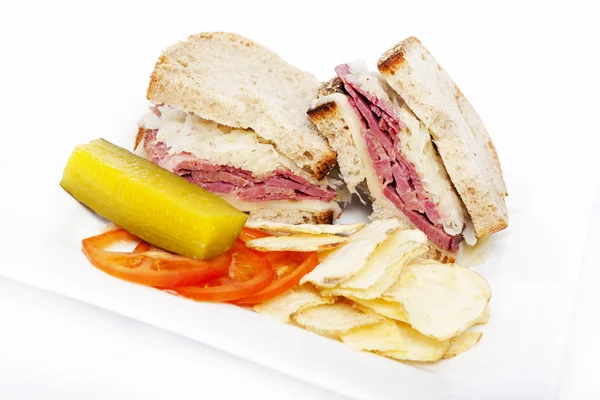 stock image Corned beef reuben sandwich