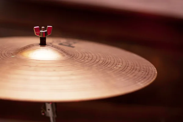 stock image Bronze brass cymbal