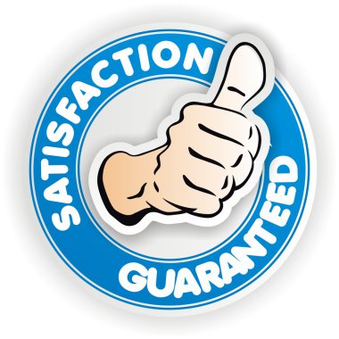 Satisfaction blue clipart