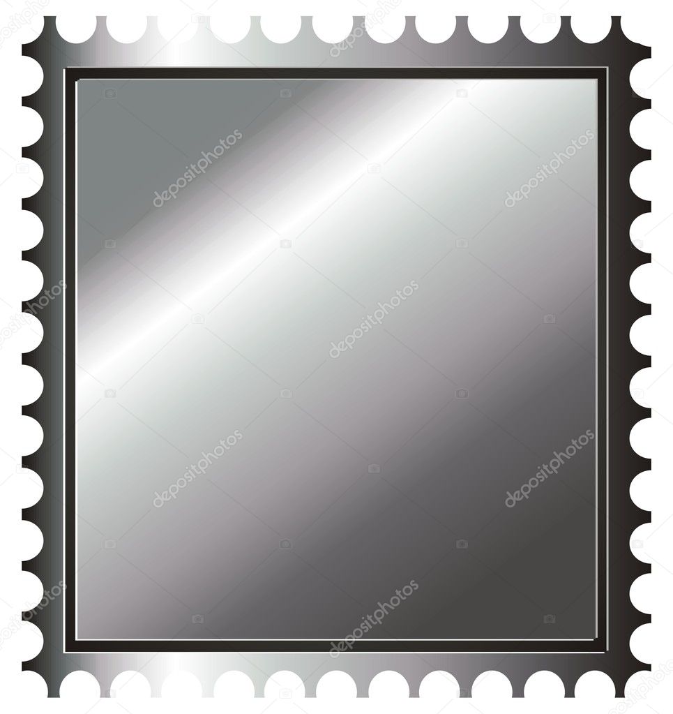 Silver mail stamp