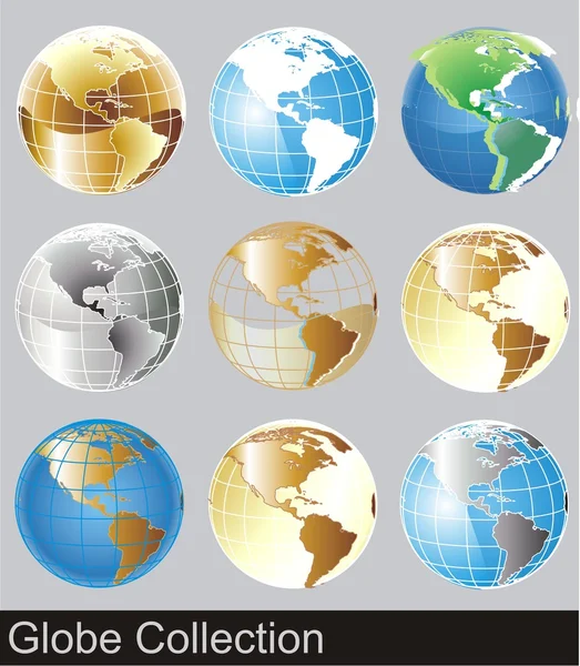 Ensemble de globe — Image vectorielle