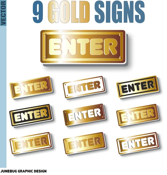 Gold sign — Stock Vector