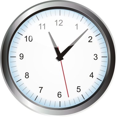 Silver clock clipart