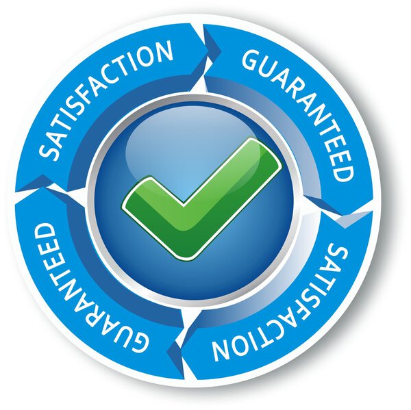 Satisfaction guaranteed blue