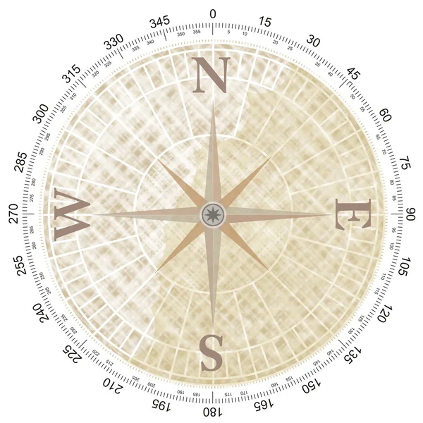 Simple compass on white — Zdjęcie stockowe