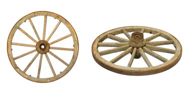 Old wooden wheel clipart