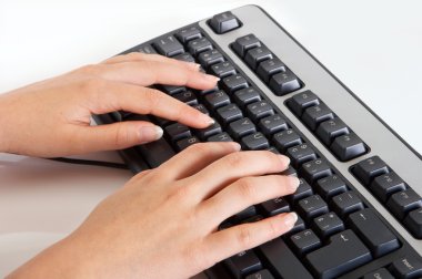 Hands on keyboard clipart