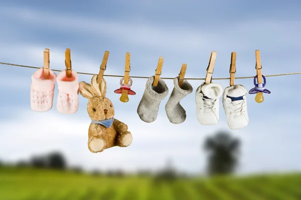 Socks and rabbit — Stock Photo, Image