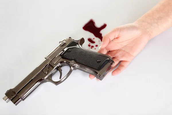 Pistola suicida — Foto Stock