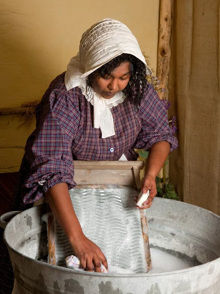 옛날 방식으로 세탁 세척 — 스톡 사진