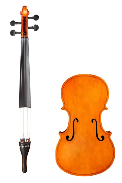 Geïsoleerde viool stukken — Stockfoto