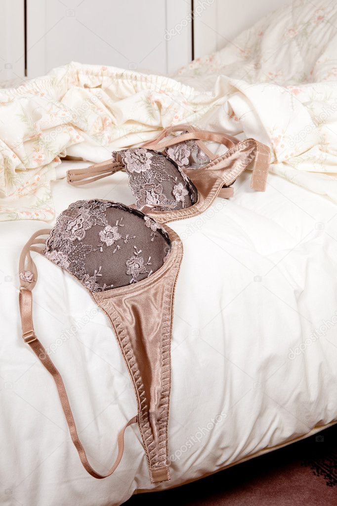Luxury bra on bed