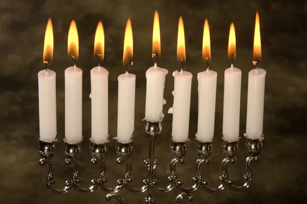 Hanukkah κεριά — Φωτογραφία Αρχείου