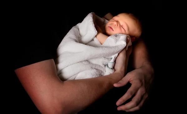 Baby in darkness — Stock Photo, Image
