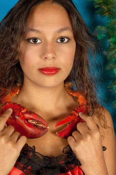 Zodiac crab girl — Stock Photo, Image