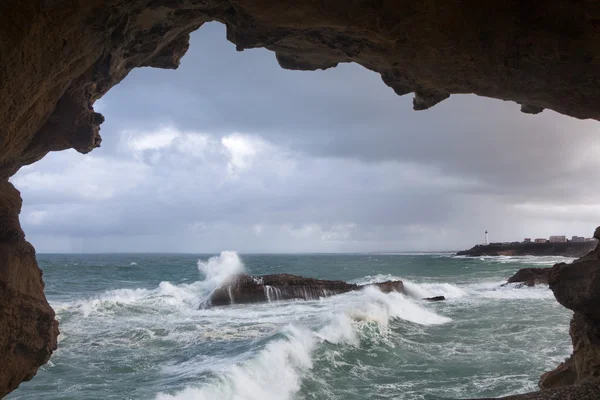 Blick auf Biarritz-Wellen — Stockfoto