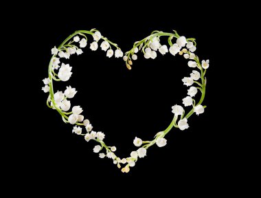 Heart of lilies clipart