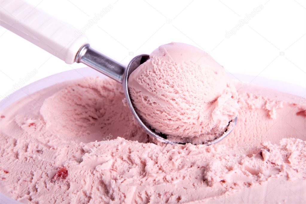Pink ice cream scoop