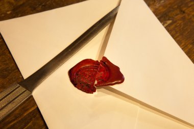 Broken wax seal clipart
