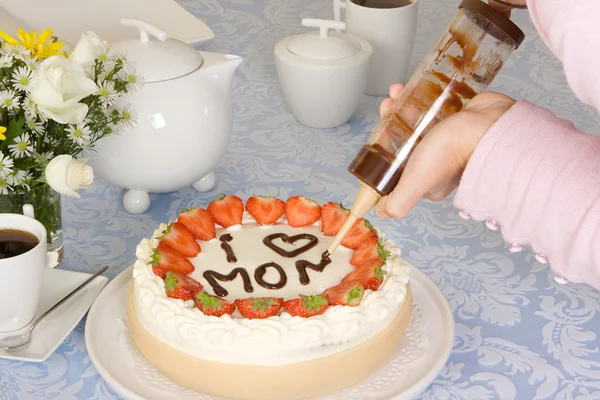 stock image Mommy on a cake