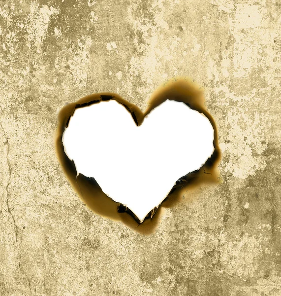 Heart shape parchment — Stock Photo, Image