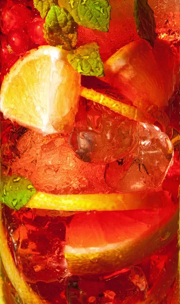 Berry cocktail in macro — Stockfoto