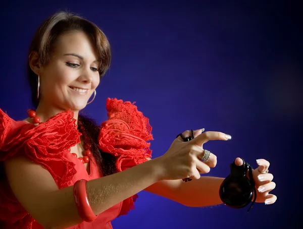 Flamenco mosollyal — Stock Fotó