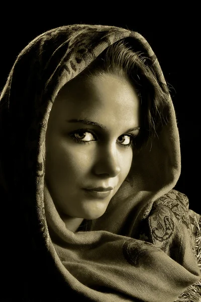 Scarf in sepia — Stock Photo, Image