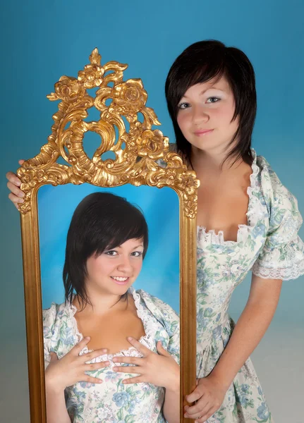 Gêmeos mulher — Fotografia de Stock