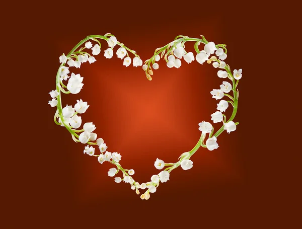 stock image Heart of lillies