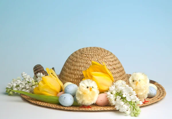 Chapéu de ovos de Páscoa — Fotografia de Stock