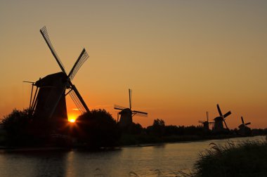 Silhouettes of Holland clipart