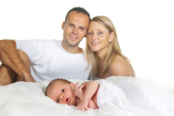 Novorozené dítě rodina — Stock fotografie