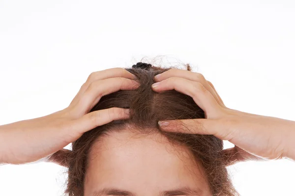 stock image Hands in hair