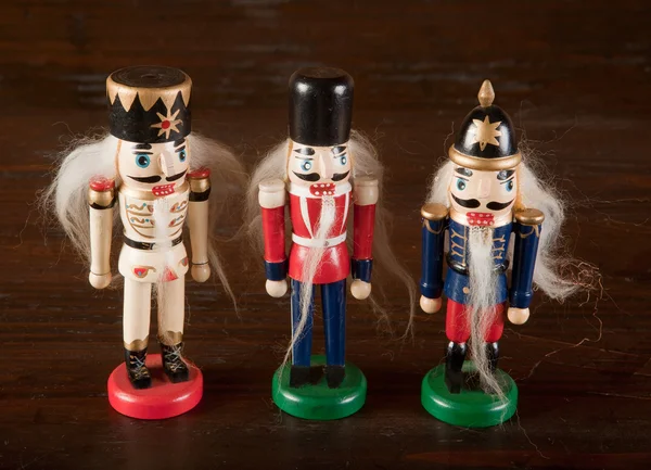 Antique nutcracker soldiers — Stock Photo, Image
