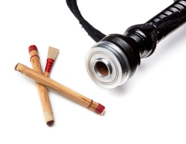 Reeds of bagpipes isolated clipart