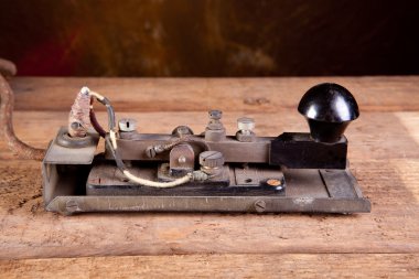 Morse code on telegraph clipart
