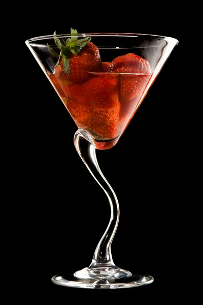 Strawberry glass — Stock Photo, Image