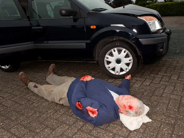 Acidente de carro cadáver — Fotografia de Stock