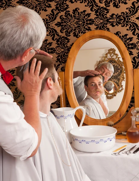 Stock image Victorian barber