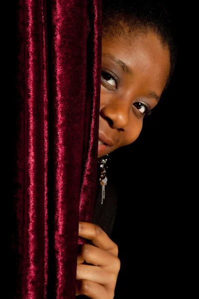 害羞的非洲女人 — 图库照片