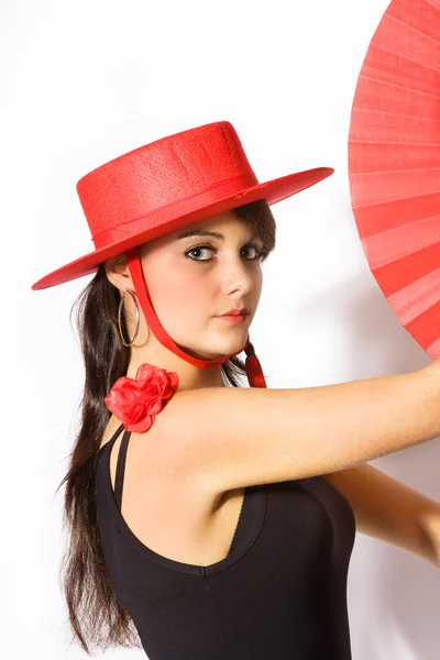 Posing with hat — Stock Photo, Image