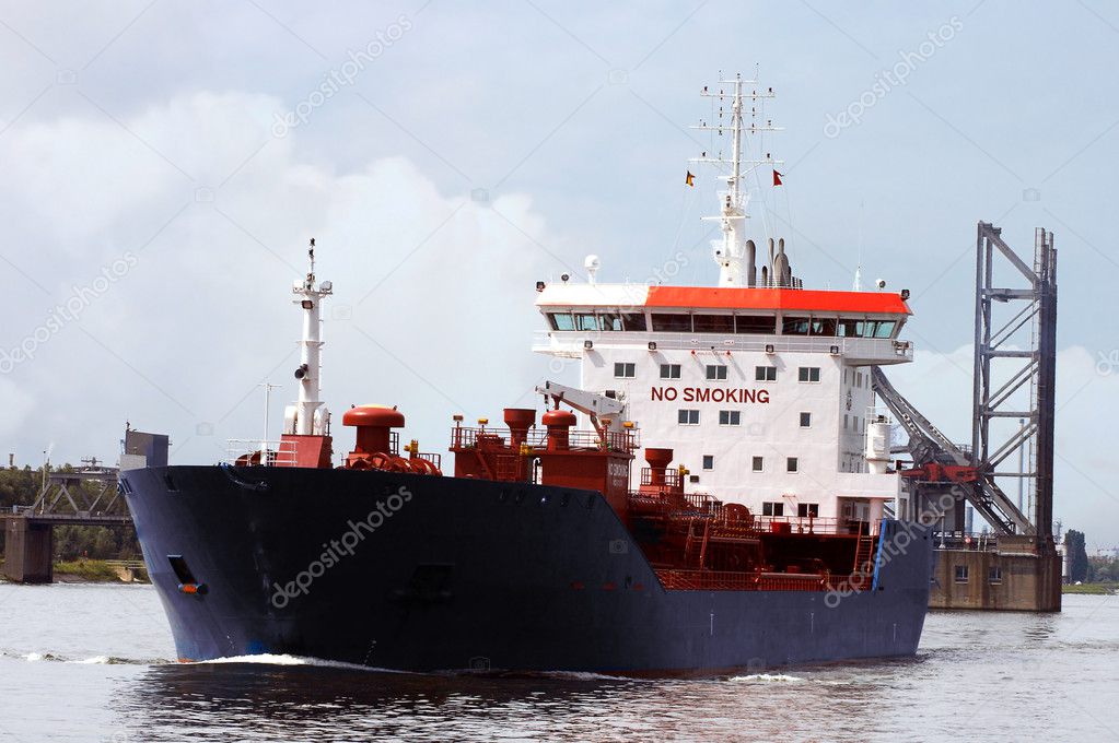 Passing tanker ship