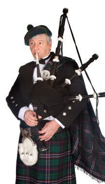 Formal bagpiper clipart