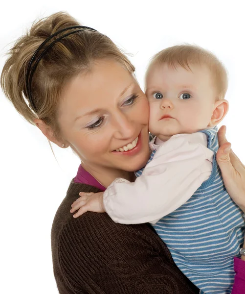 Bambino tenuto dalla madre — Foto Stock