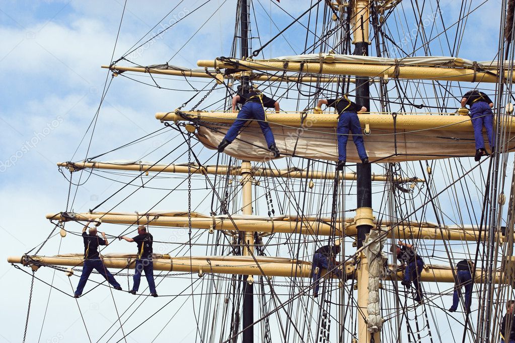Climbing sailors