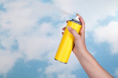 Spraying poison in the air clipart